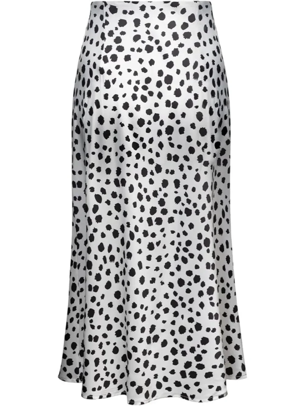 Trendy Women's Leopard Print Midi Skirt - Summer Long Satin High Waist Elastic